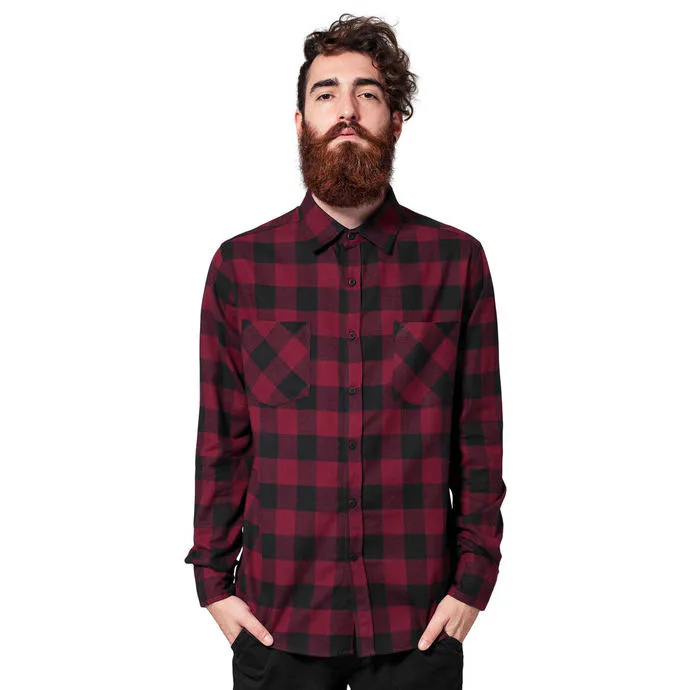 URBAN CLASSICS Checked Flanell Černá S